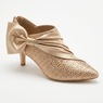 Rhinestone Satin Bow Shootie for Women with Memory Foam and 2.25" Heel, , large