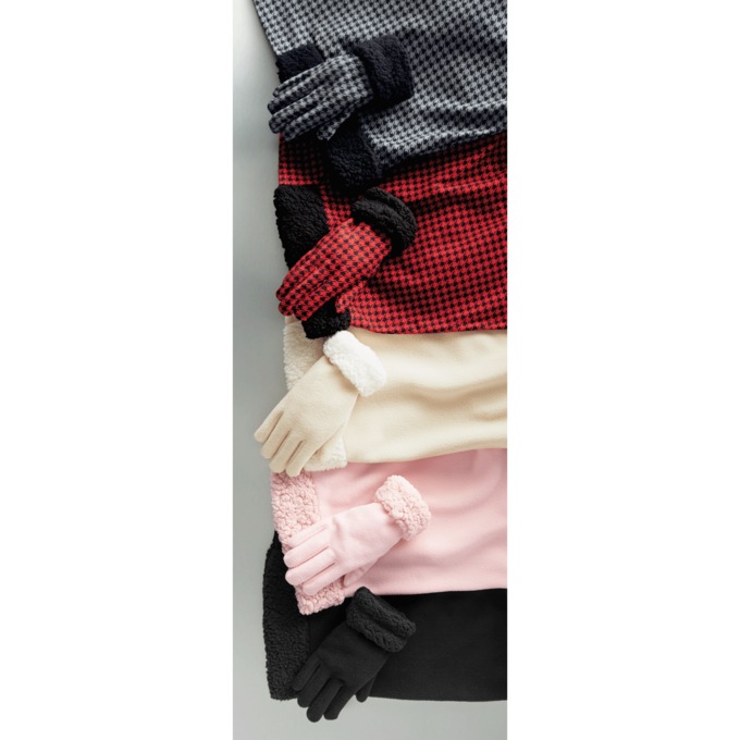 Sherpa Cape and Glove Set, New Blush, large