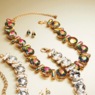 Crystal Round/Rectangular Strand Necklace & Earring Set, , large