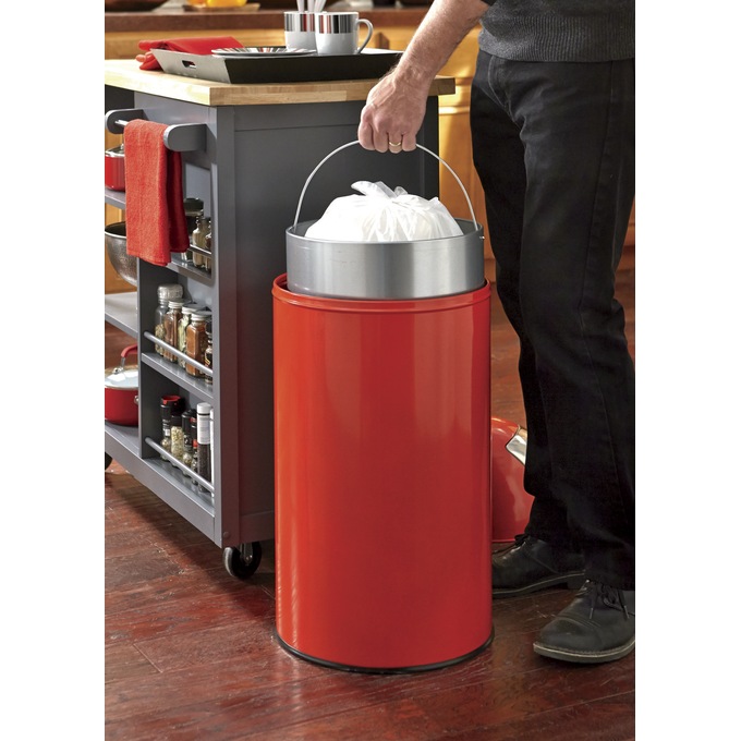 13-Gal. Stainless Steel Trash Can