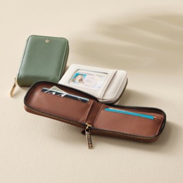 Kedzie Faux Leather Zip Wallet with Exterior ID Window, , large