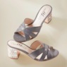 Midnight Velvet Rhinestone-Heel Slide, , large