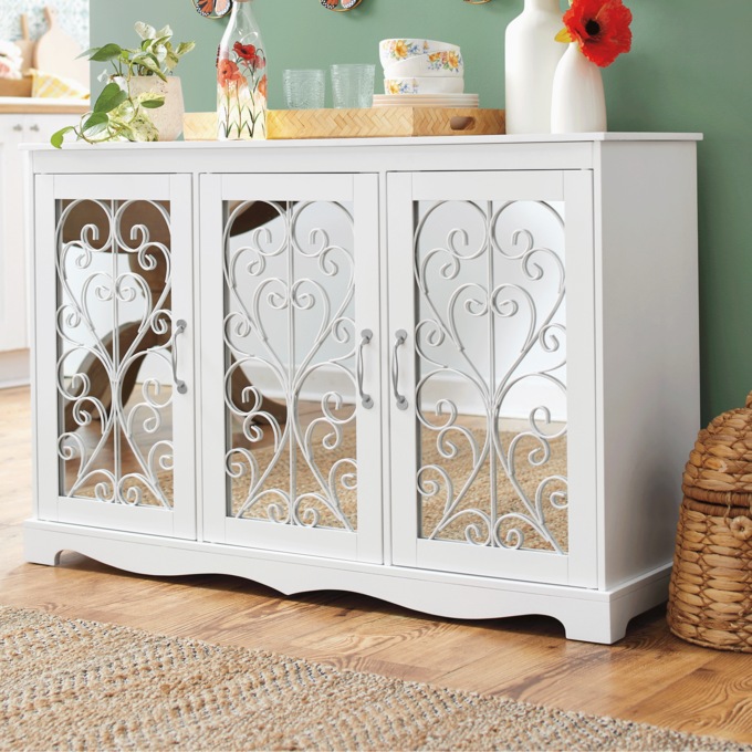 Palmier Scrolled-Mirror Sideboard, , large