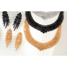 Crystal Necklace & Earring Set, Topaz Goldtone, large