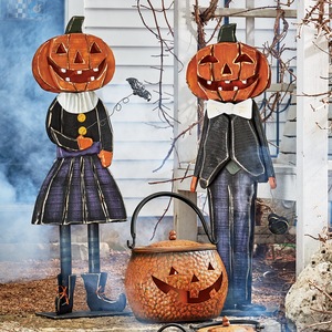 Happy Pumpkin Couple, , large