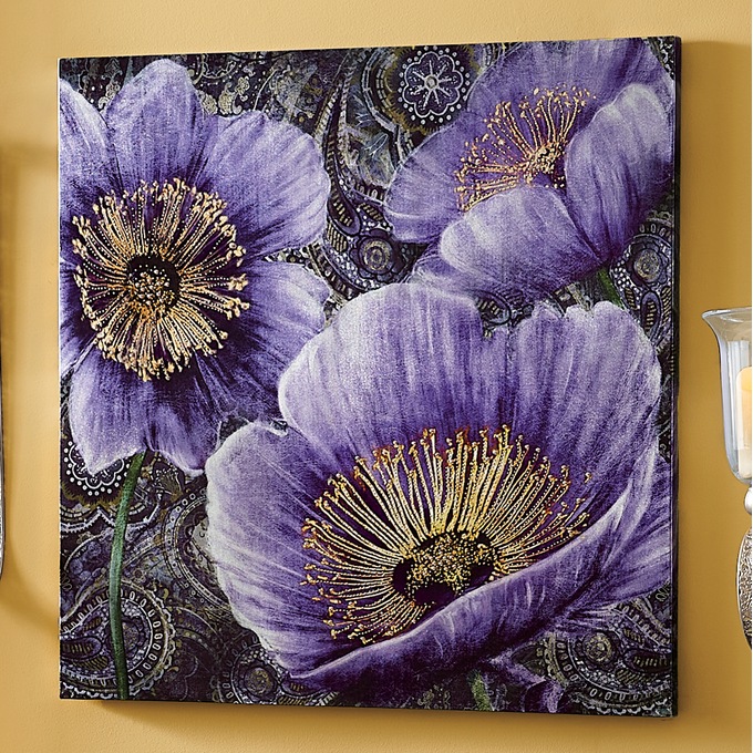 Metallic Poppies Canvas, , large