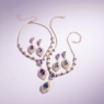 Embellished Pear-Shape Crystal Necklace & Earring Set, , large