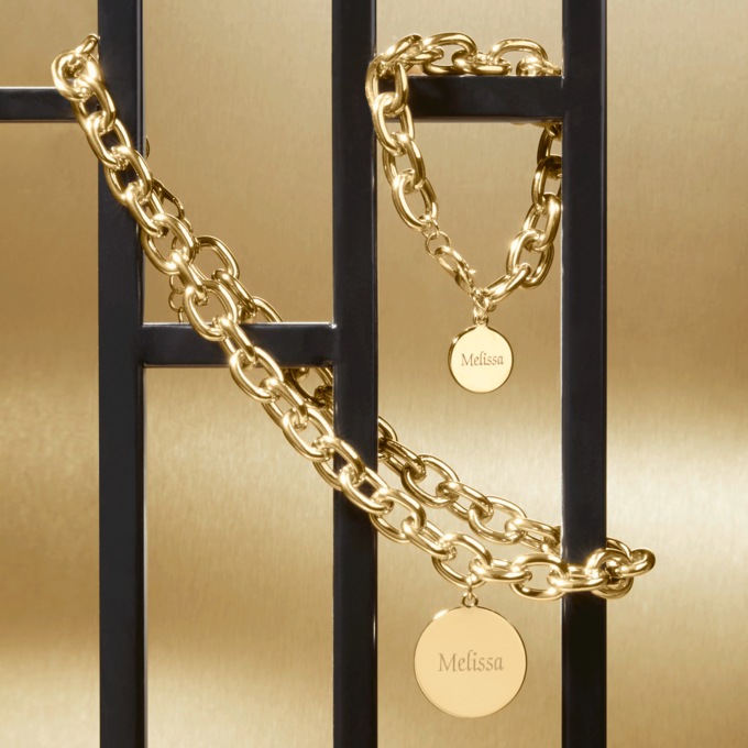 Personalized Chunky Chain-Link Necklace, , large