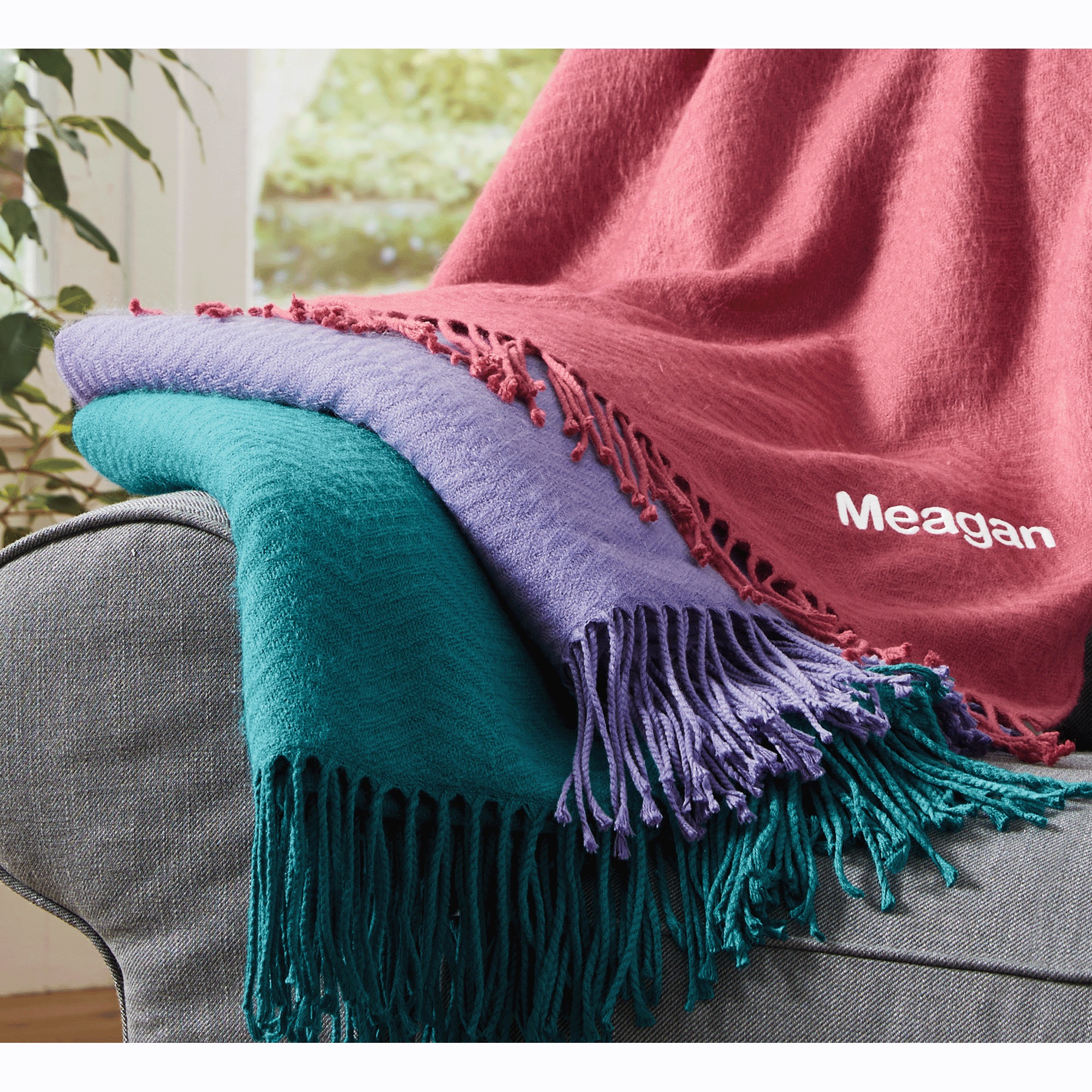 Color Connection Throw, Deep Teal, large