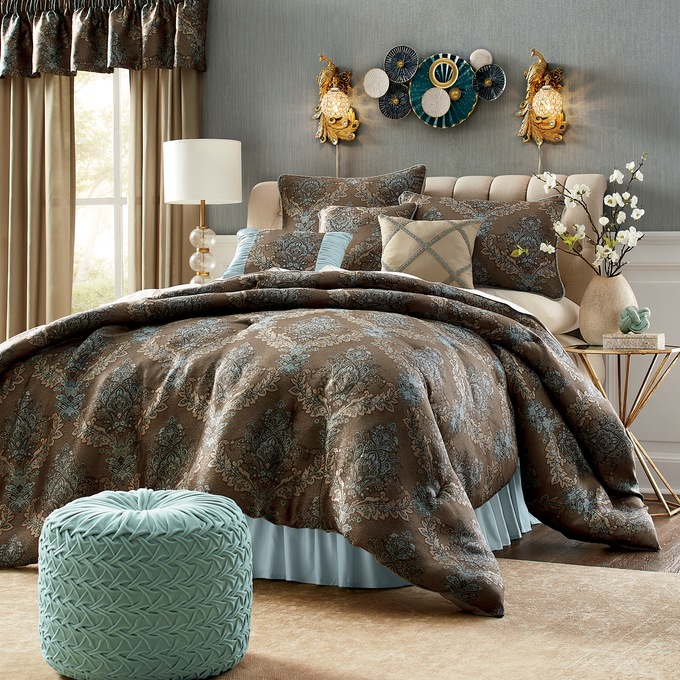 Ada Jacquard 7-Piece Comforter Set, , large