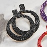 Pavé Crystal Circle/Drop Earrings, , large