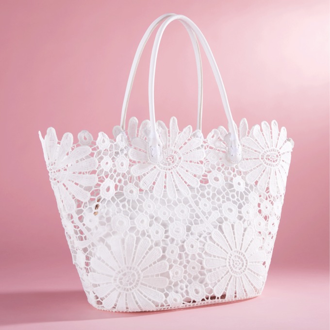 2-Piece Lace Tote Set, , large