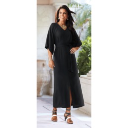 Dawn Kimono Dress, Black, large