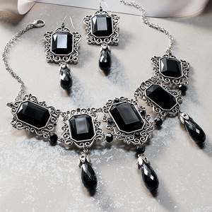 Marquise Faux Stone Necklace, , large