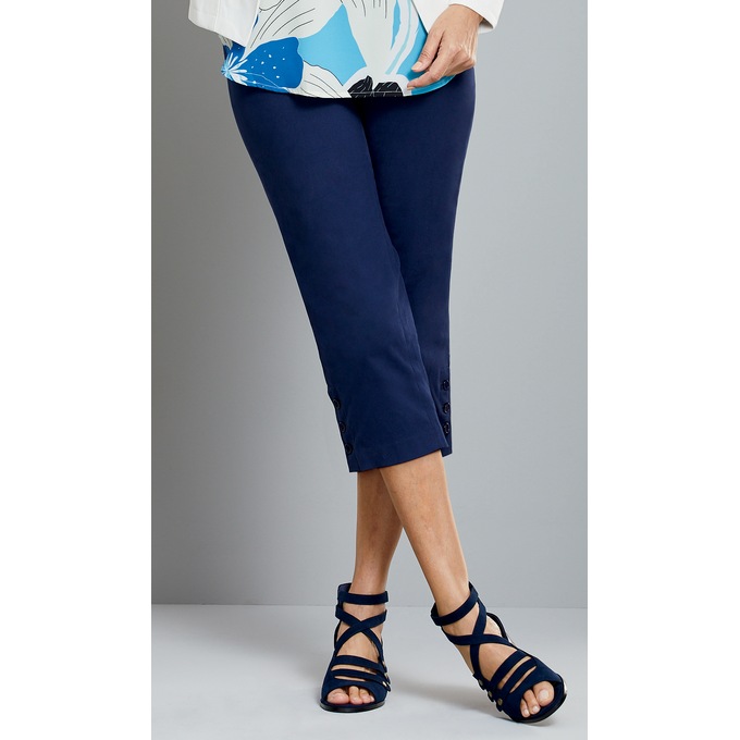 Button-Leg Capri, , large