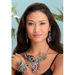 Crystal Swirl Necklace, , large