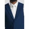 3-Piece Blue Windowpane Plaid Suit with Jacket, Pants and Contrasting Button-Down Vest, , large