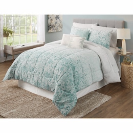 Beautyrest Vail 10-Piece Watercolor Ombre Comforter Set, , large