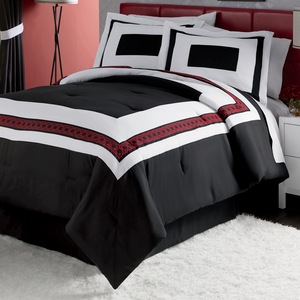 Malibu Pieced and Embroidered Comforter Set, , large