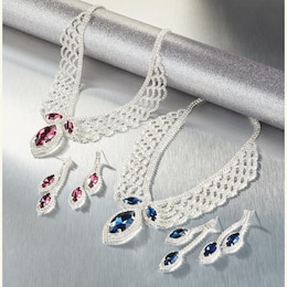 Crystal Marquise Necklace &amp; Earring Set, , large