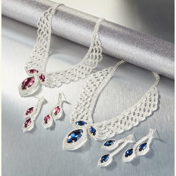 Crystal Marquise Necklace & Earring Set, , large