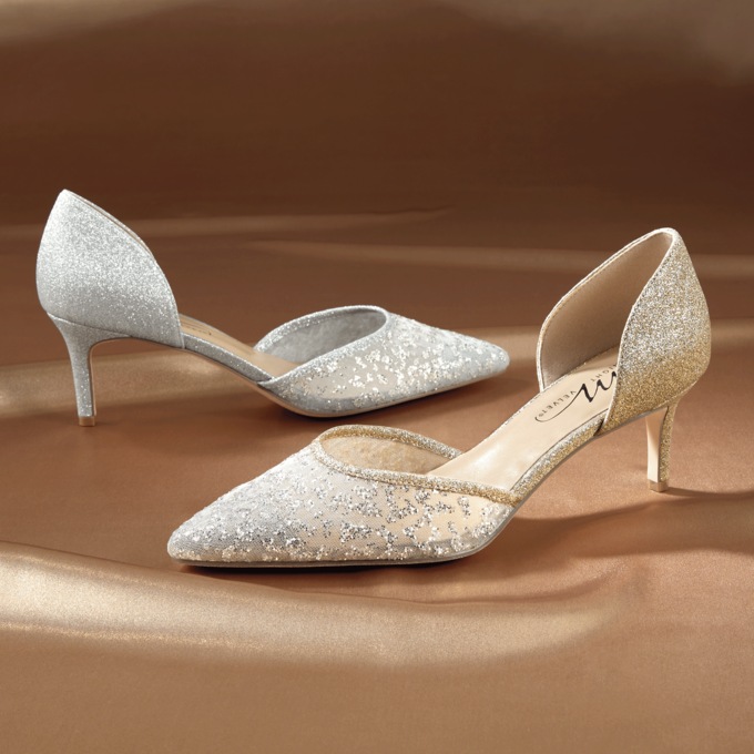 Midnight Velvet Lace-Toe Pump, , large