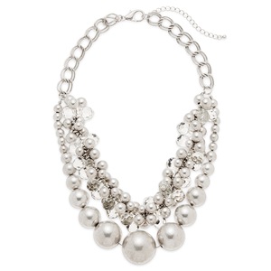 Silvertone Necklace, , large