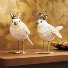 Set of 2 Royal Bird Figurines, , large