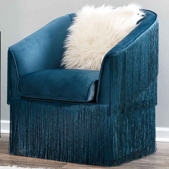 Fringe Barrel Chair
