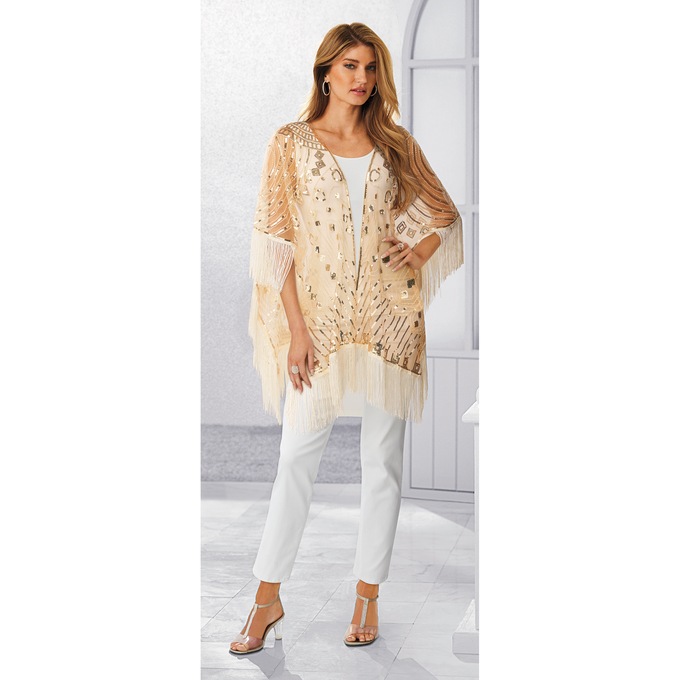 Embellished Shawl, , large