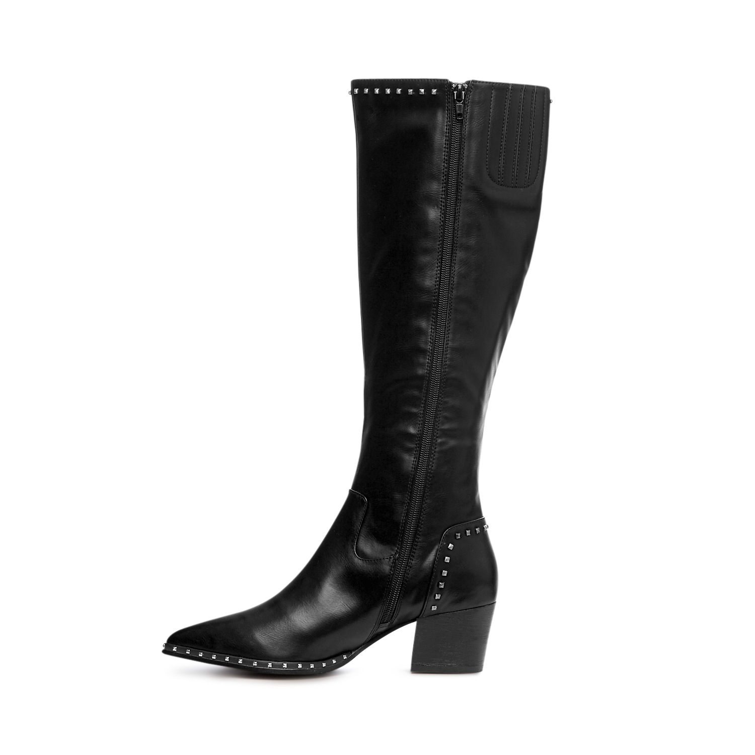 tall black velvet boots