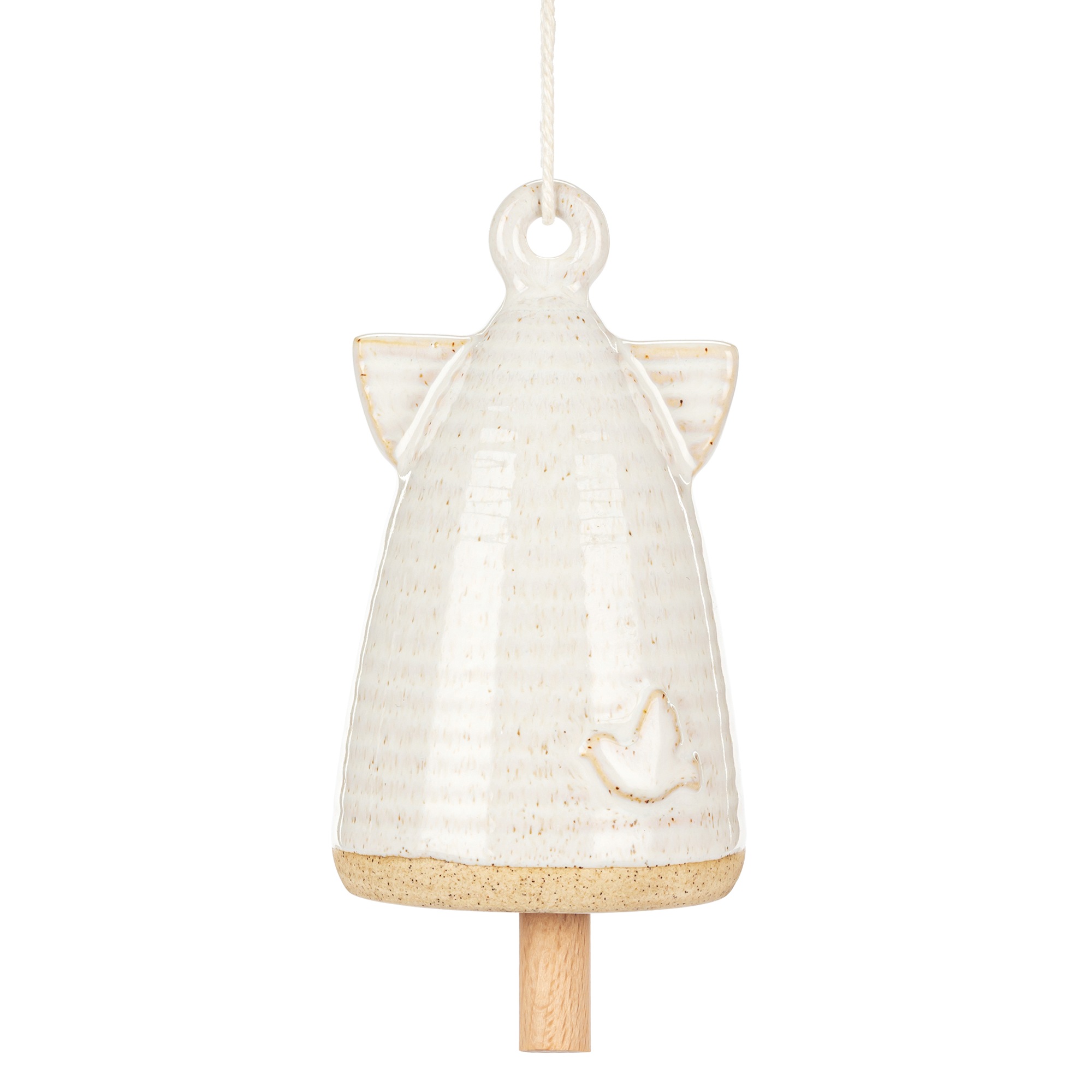 Ceramic Hanging Angel Bell, , large
