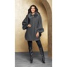 Faux-Fur Wool-Blend Cape, , large