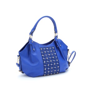 Rhinestone and Stud Hobo Handbag, , large