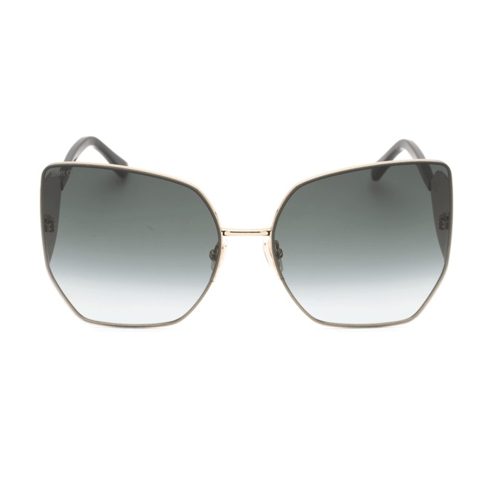 Jimmy Choo River/S Sunglasses, Black Gold Gray Gradient, large