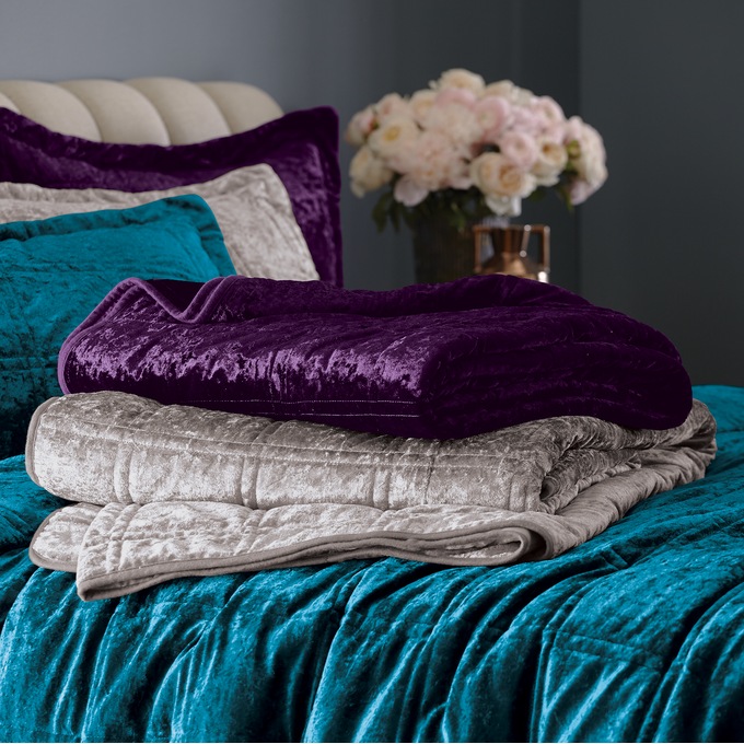 Crushed velvet blanket new arrivals