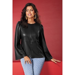 London Faux-Leather Tunic, , large