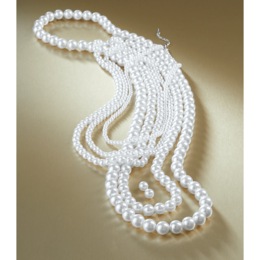 Set of 5 Faux-Pearl Strands &amp; Earrings, , large
