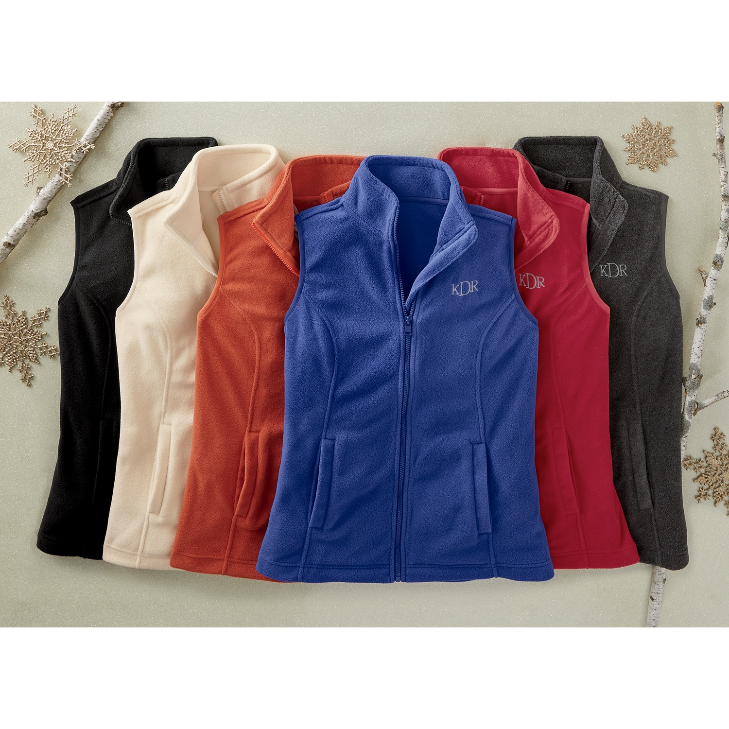 Personalized Women's Fleece Vest Midnight Velvet