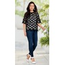 Floral-Pattern Lace Top, , large