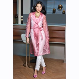 Ophelia Sheer Trench, , large