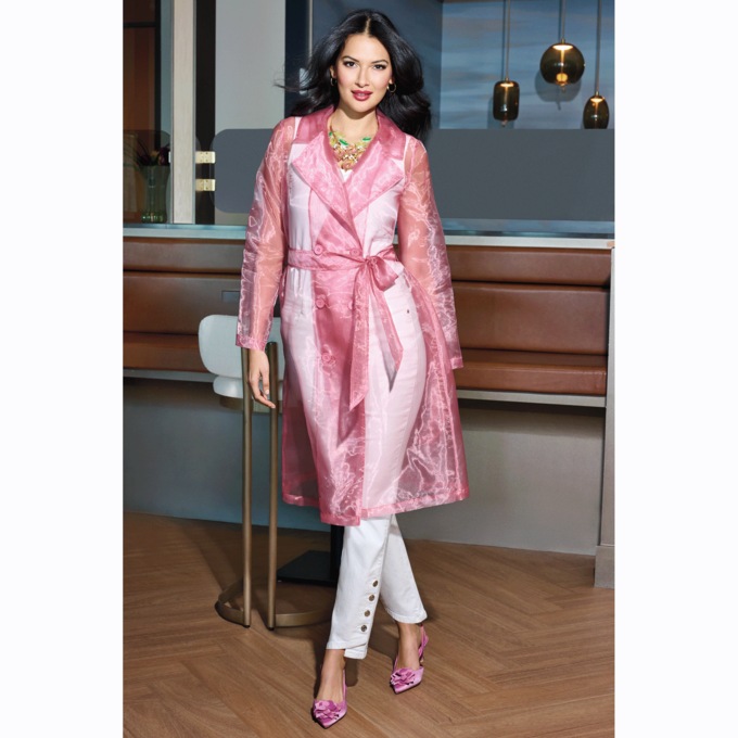 Ophelia Sheer Trench, , large