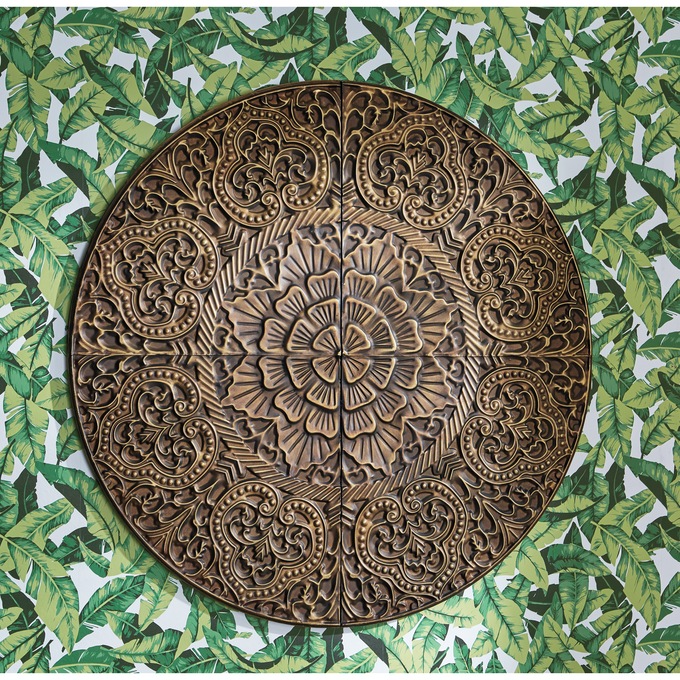 Medallion Wall Art and Global Sconces, , large