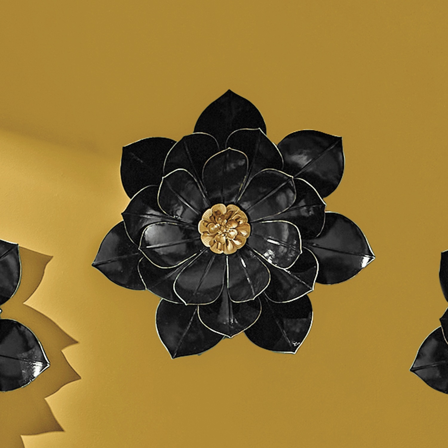 Black Flower Wall Décor Midnight Velvet