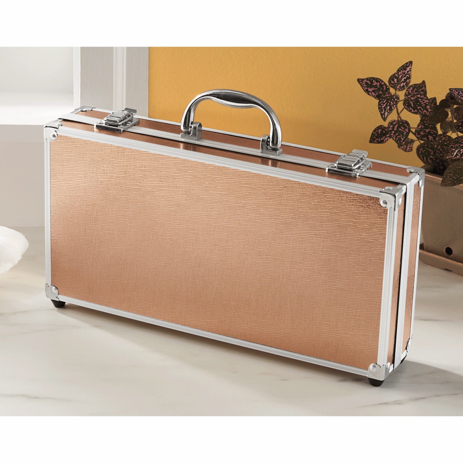 Luxe All-in-One Makeup Train Case with Over 50 Pieces | Midnight