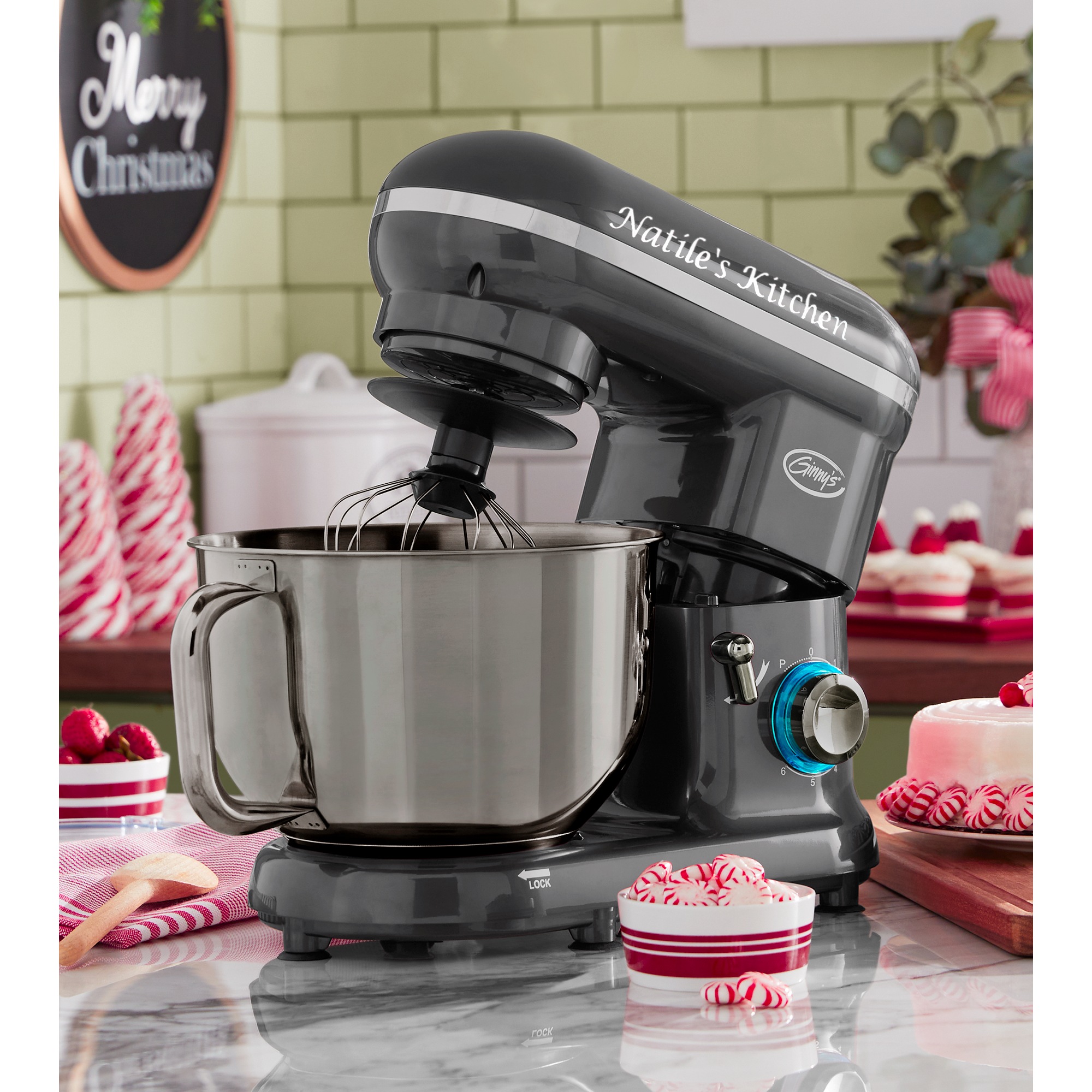 Ginny's 5.5-Quart Stand Mixer with Orbital Action, Metallic Graphite, large