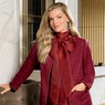 Alouette 4-Piece Women's Pant Suit with Sequin-Tweed Jacket and Statement Bow, , large