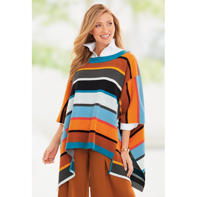Fall in Central Park Sweater Poncho, , large