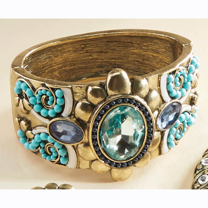 Crystal/Enamel Bangle, , large