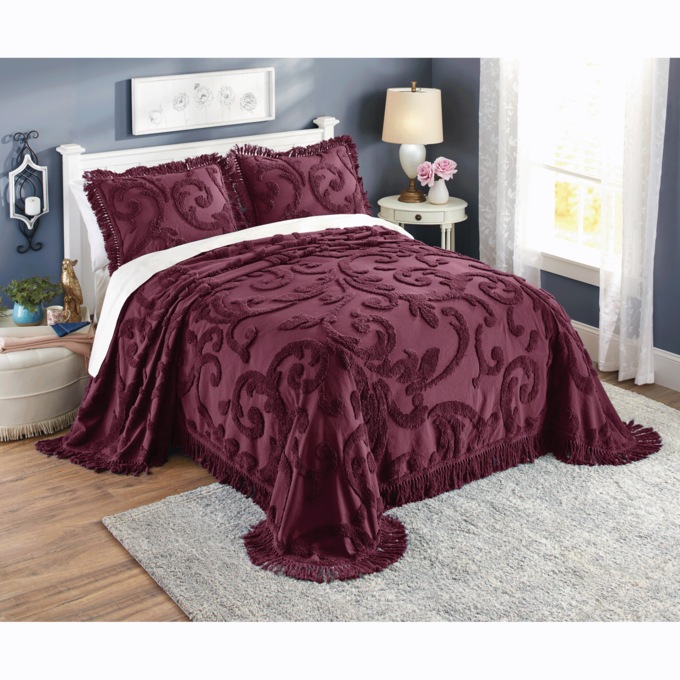 Naomi Chenille Bedspread, , large